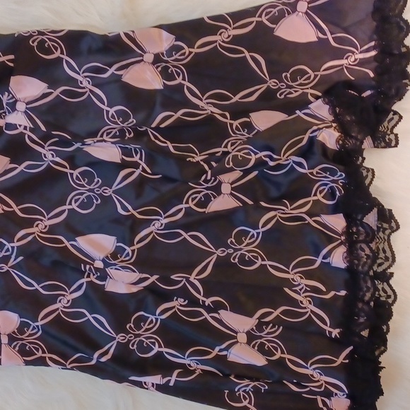 NWT DOLLSKILL 2x Widow black/pink black ribbon straps mini dress - Picture 6 of 15